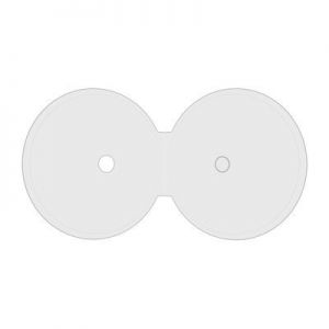 CD/DVD/BD pyöreä suojakotelo 1 levylle, läpinäkyvä, 5 kpl paketti
