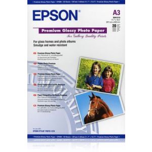 Epson Premium Glossy Photo Paper, DIN A3, 255 g / m², 20 arkkia