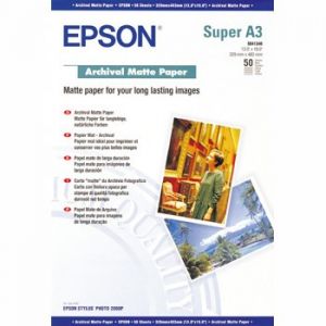 Epson Archival Matta Paper, DIN A3+, 189 g, 50 arkkia