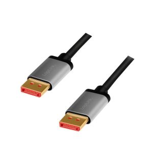 DisplayPort-kaapeli, uros - uros, 8K / 60 Hz, alumiini, musta / harmaa, 3 m