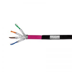 Ulkokäyttöön CAT 7 ethernetkaapeli, S/FTP LSZH-PE, musta 500m