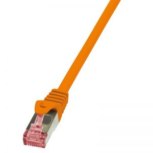 Ethernetkaapeli Cat6 S/FTP LSZH 0,25m, oranssi