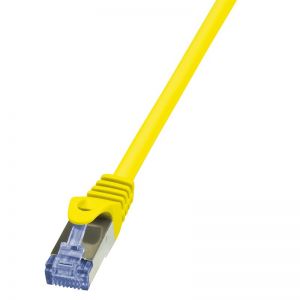 Ethernetkaapeli Cat.6A 10G S/FTP PIMF keltainen 0,50m