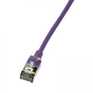 Ethernetkaapeli Ultraflex Cat.6A STP TPE violetti 0,3m