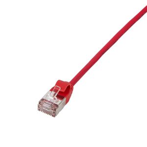 Ethernetkaapeli 3,8mm Ultraflex Cat.6A U/FTP punainen 1m