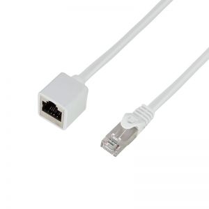 Ethernet jatkokaapeli Cat.6A S/FTP valkoinen 5m