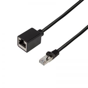 Ethernet jatkokaapeli Cat.6A S/FTP musta 5m
