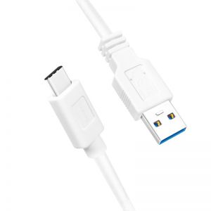 Logilink USB 3.2 Gen 1 -kaapeli, USB-C / uros - USB-A / uros, valkoinen, 0.50m