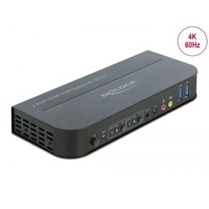 Delock HDMI 4K 60 Hz + USB 3.0+Audio KVM kytkin 2pc
