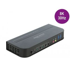 Delock Displayport 1.4 8K 30 Hz + USB 3.0 KVM kytkin 2pc