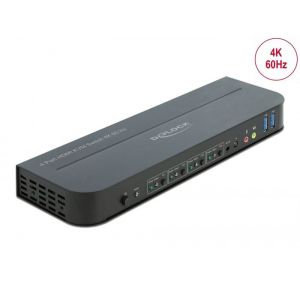 Delock HDMI 4K 60 Hz + USB 3.0+Audio KVM kytkin 4PC