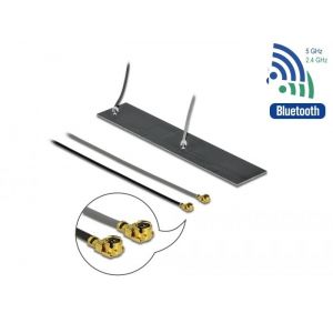 Delock WLAN 802.11 ac/ax/a/h/b/g/n Twin Antenni 2 x MHF® I plug 2.2 – 4.0 dBi