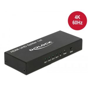 Delock HDMI UHD 4K jakaja (splitter) 4-porttia