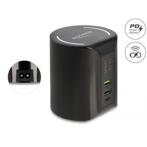 Delock USB + langaton latausasema 1xUSB-C + 2xUSB-A 58W