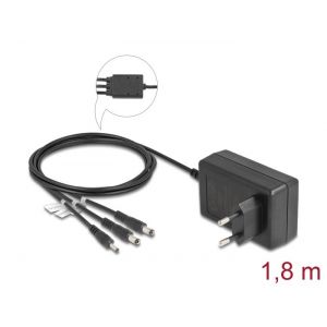 Delock DC 3.5 x 1.35 mm, 5.5 x 2.1 mm, 5.5 x 2.5 mm 12.0 V / 3.0 A virtalähde