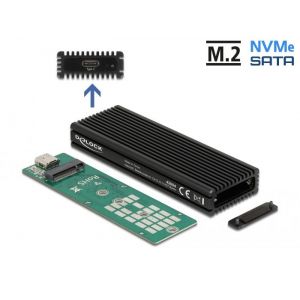 Delock USB 3.2 Gen2 Type-C M.2 SSD NVMe/SATA kotelo