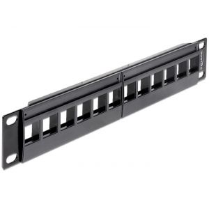 Delock 10" Keystone Patch Panel 12 Port black