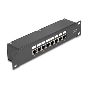 Delock 10″ Coupler Patch Panel 8 Porttia Cat.6