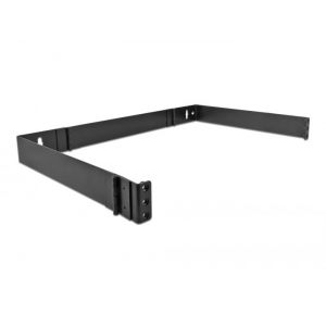 Delock 19″ seinäteline 1U taitettava musta