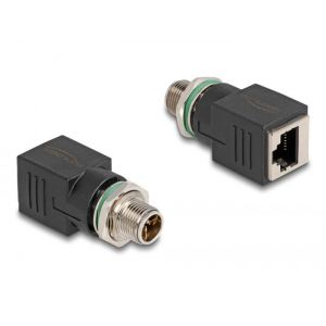 Delock M12 8-pin X-coded uros - RJ45 adapteri