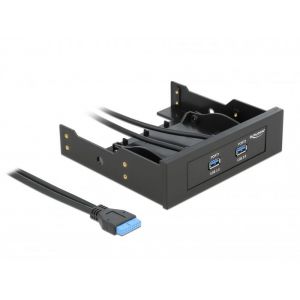 Delock 5,25" USB 3.0 2x USB-A etupaneeli