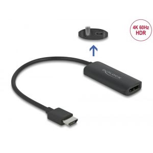 Delock HDMI uros - Displayport naaras 1.2 adapteri 4K 60Hz