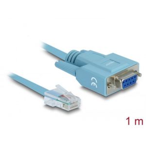 Delock RS-232 DB9 naaras - Sarja RS-232 RJ-45 uros 1m kaapeli