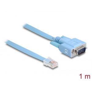 Delock RS-232 DB9 uros - Sarja RS-232 RJ-45 uros 1m kaapeli