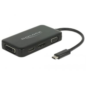 Delock USB-C / Thunderbolt 3 uros - VGA / HDMI / DVI / DisplayPort naaras