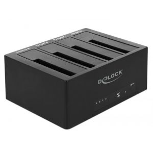 Delock USB 3.0 4 x 2,5"/3,5" HDD/SSD telakka kloonaustoiminnolla
