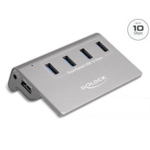 Delock USB 3.2 Gen 2 10Gbps 4-port hubi