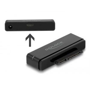 Delock USB-C 3.2 Gen 2 10 Gbps - SATA sovitin virtalähteellä