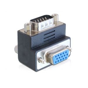Delock VGA uros / naaras 90° kulma adapteri