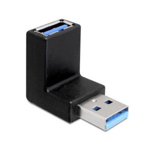 USB 3.0 adapteri Type-A-uros> Type-A-naaras 90 ° kulmassa pystysuorassa