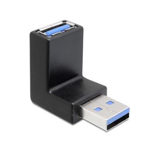 USB 3.0 adapteri uros-naaras, kulma 270 ° pystysuorassa