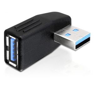 Delock-sovitin USB 3.0 uros-naaras, kulma 270 ° vaakatasossa