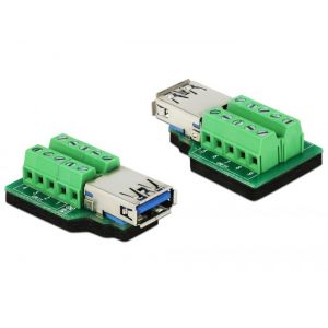 Riviliitin adapteri 10 pin 3.81mm - USB 3.0 Type-A  naaras