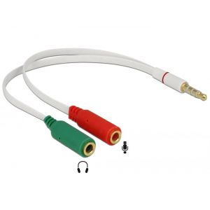 Delock 3.5mm stereo 4-pin uros - 2x3.5mm naaras CTIA