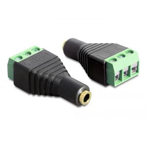 Riviliitin adapteri 3 pin 5.00mm - 3.5 mm Stereo naaras