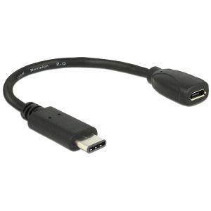 Delock USB-C 2.0 uros -> USB 2.0 Micro USB naaras