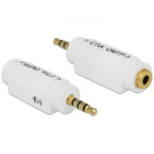 Delock 3.5mm stereo 4-pin uros CTIA - 3.55mm 4-pin naaras OMTP muunnin