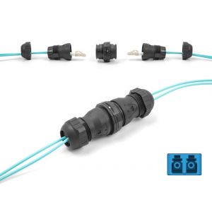 Delock LC Duplex OS2 jatkoliitin IP68 vedenpitävä