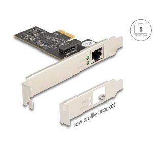 Delock PCI Express x1 - 1 x RJ45 5 Gigabit verkkokortti