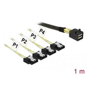 Delock Mini SAS HD SFF-8643 > 4 x SATA 1 m