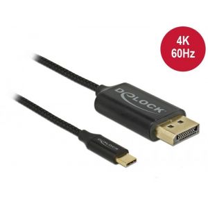 Delock USB Type-C - Displayport 1m 4K 60Hz koaksiaalikaapeli