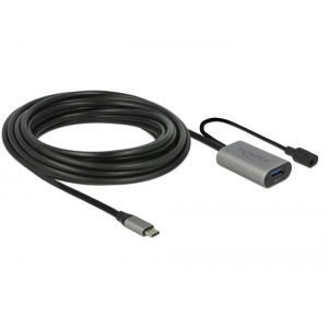 Delock Aktiivinen USB 3.1 Gen 1 Type-C - A 5m jatkokaapeli
