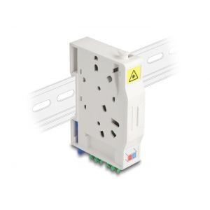 Delock kuituliitäntälaatikko DIN-kiskoon splice holder 2 x LC Duplex