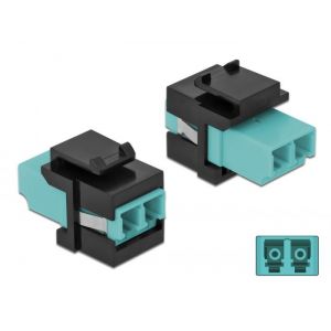 Delock Keystone moduli LC Duplex naaras LC Duplex naaras aqua/musta