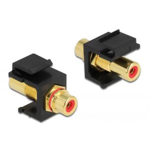 Delock Keystone moduli RCA naaras > RCA naaras kullattu punainen/musta