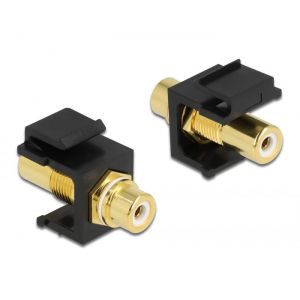 Delock Keystone moduli RCA naaras > RCA naaras kullattu valkoinen/musta